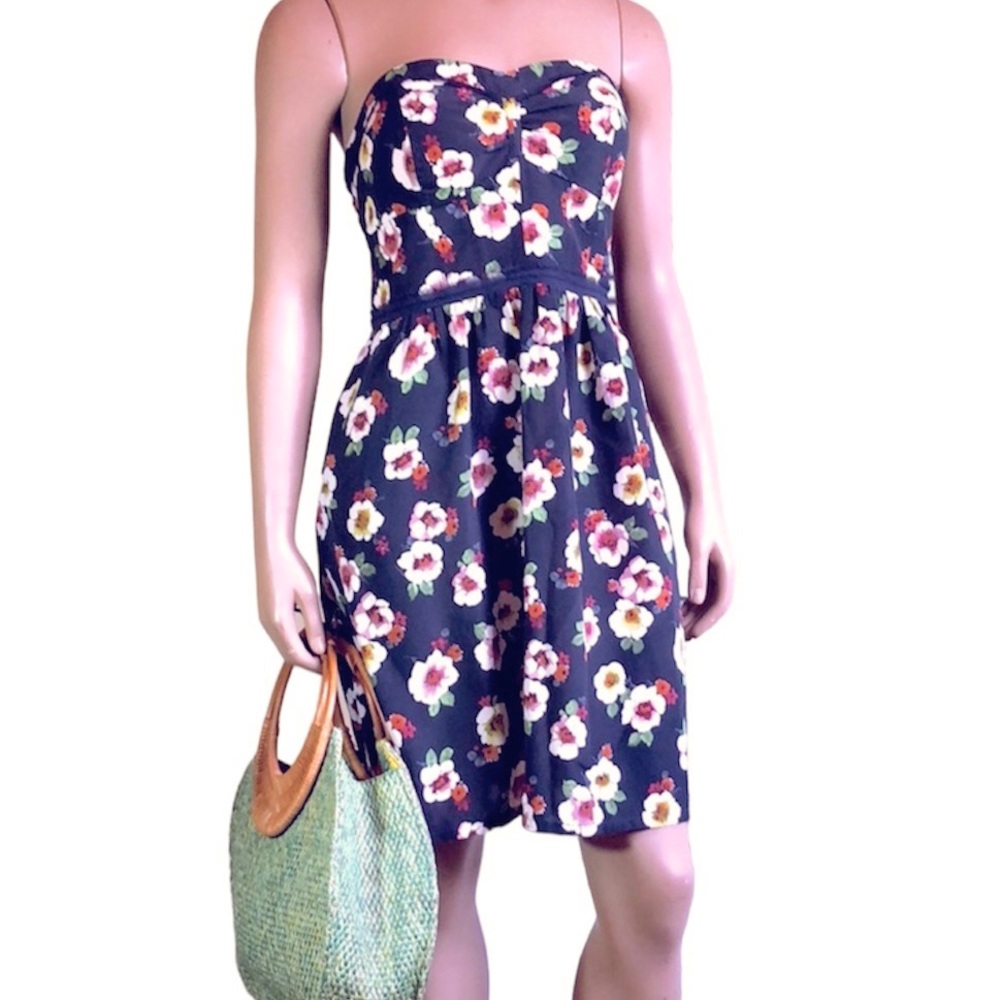 Strapless Floral Dress SZ 10